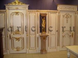 Дверь с резьбой из бука,эмаль - artcnc.ru