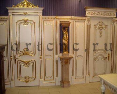 Дверь с резьбой из бука,эмаль - artcnc.ru